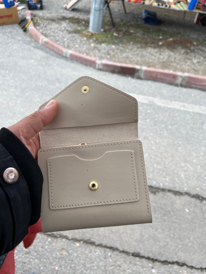 Bej Deri Kadın Cüzdanı - David Polo - Görsel 2