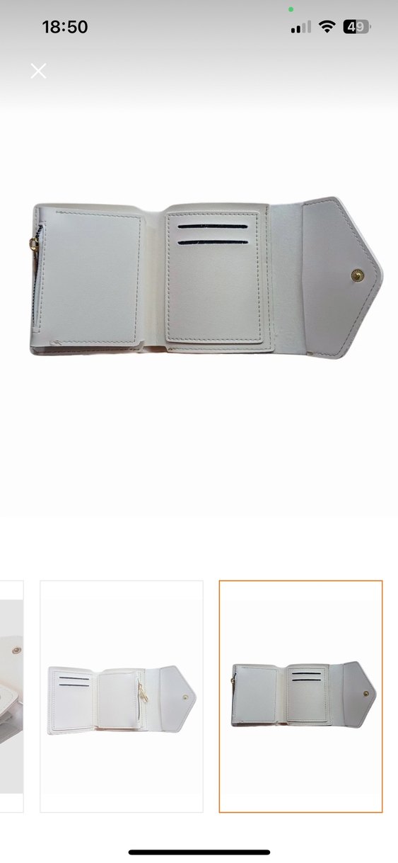 Beyaz Deri Kadın Cüzdanı - Görsel 4