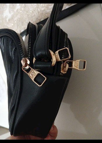 Siyah Deri Kadın Çanta - Armine - Görsel 6