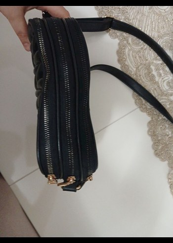 Siyah Deri Kadın Çanta - Armine - Görsel 7