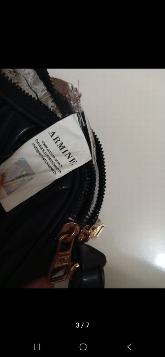 Siyah Deri Kadın Çanta - Armine - Görsel 3