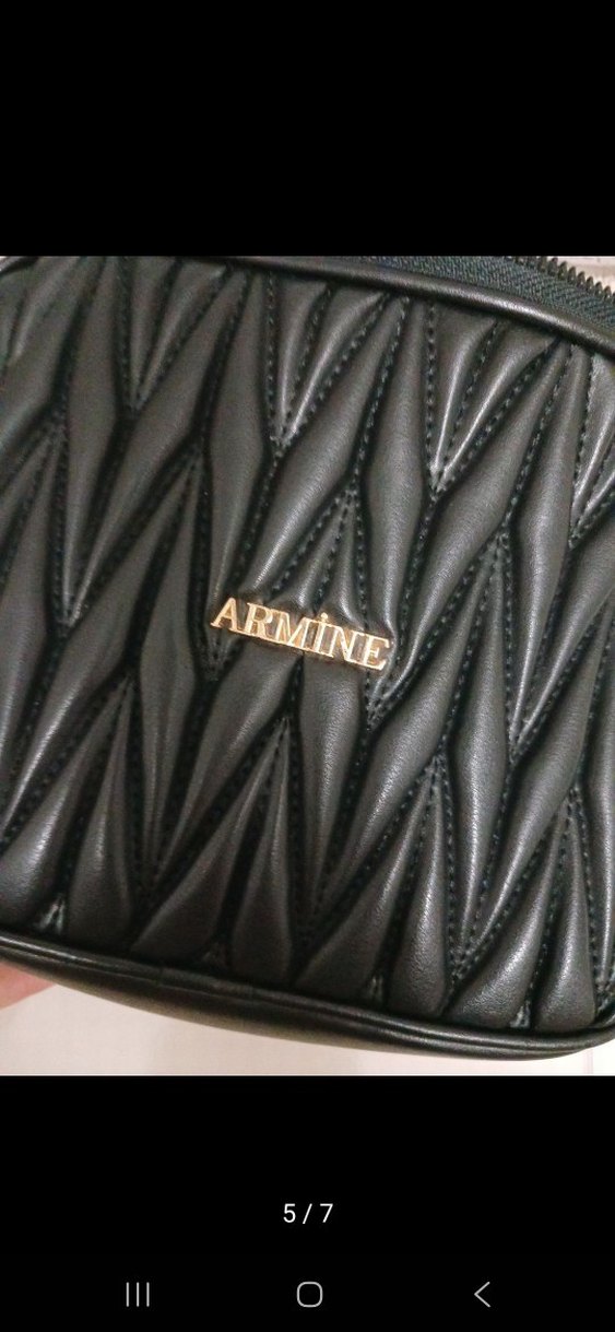 Siyah Deri Kadın Çanta - Armine - Görsel 5
