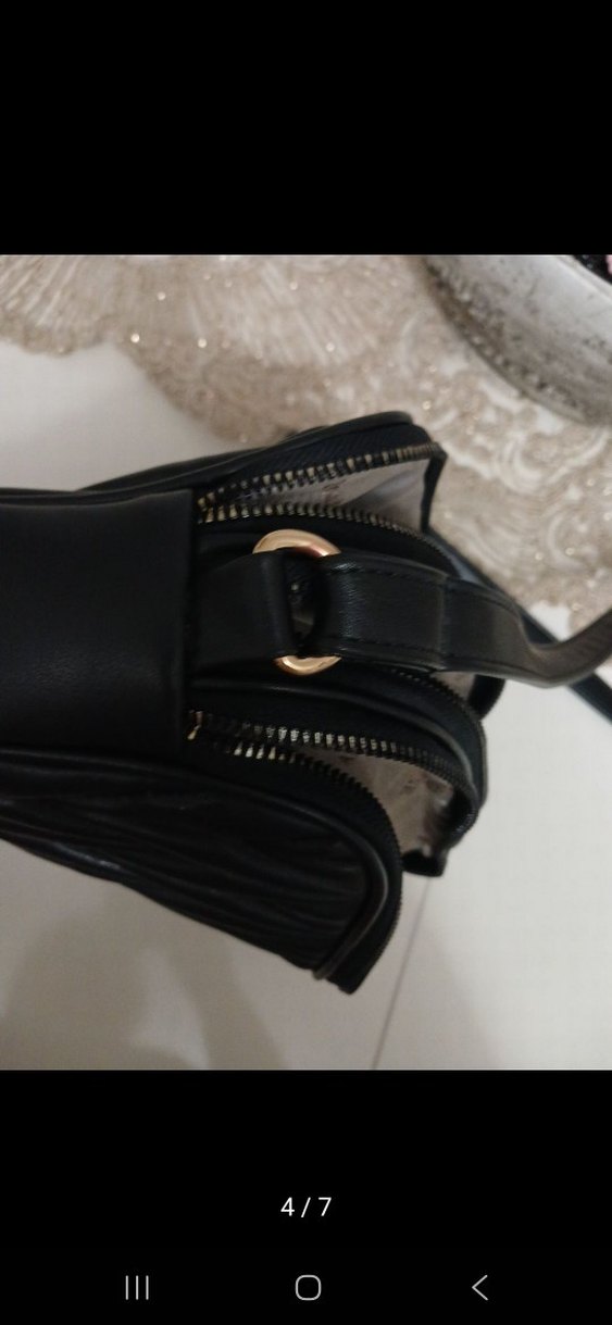 Siyah Deri Kadın Çanta - Armine - Görsel 4