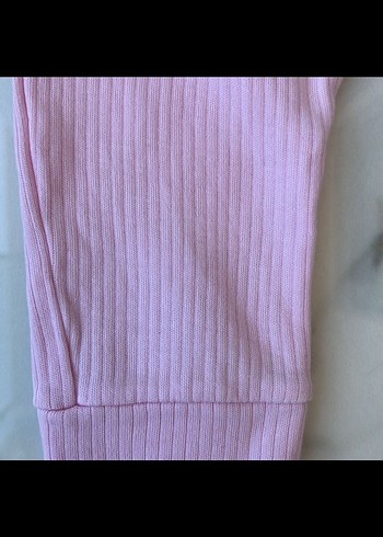 Kız Çocuk Pileli Pembe Rahat Tayt - Görsel 3