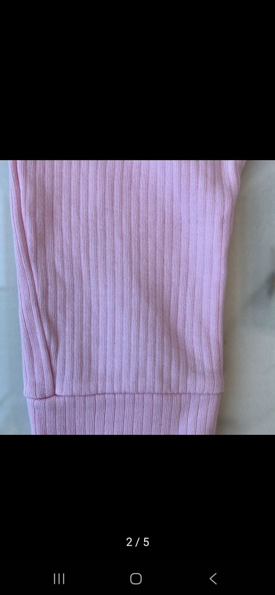 Kız Çocuk Pileli Pembe Rahat Tayt - Görsel 3