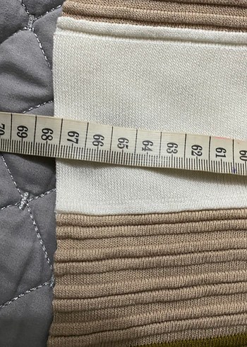 42 Beden Çizgili Pilili Uzun Kadın Etek