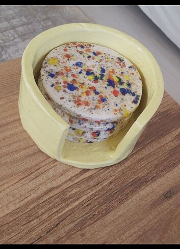 El Yapımı Seramik Bardak Altlığı