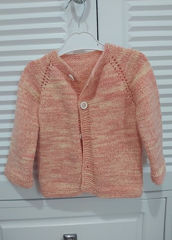 Kız Çocuk Pembe Örgü Bohem Hırka - Görsel 3