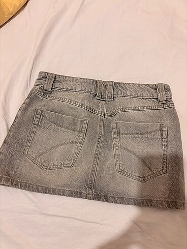 xs Beden gri Renk Mini gri jean etek