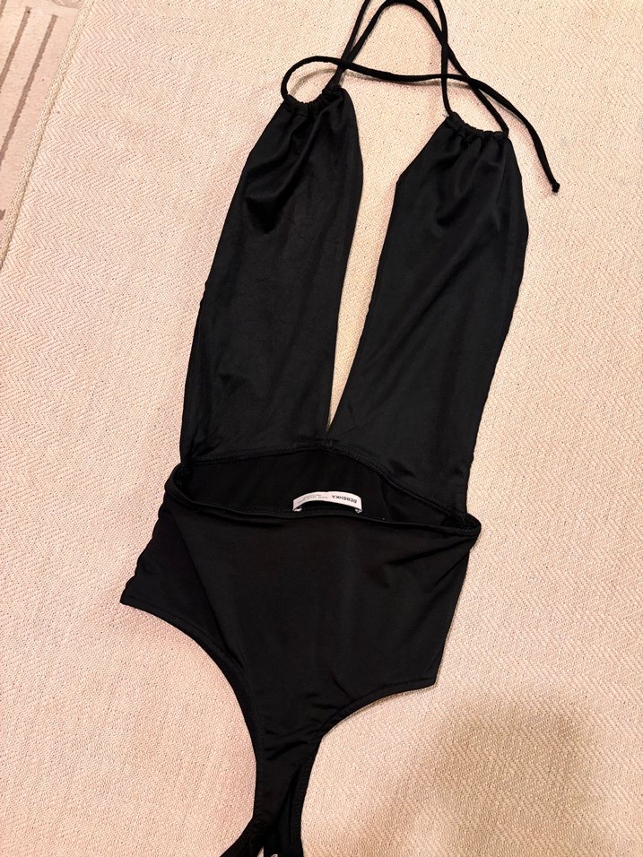 Siyah Strappy Midi bluz - Görsel 2