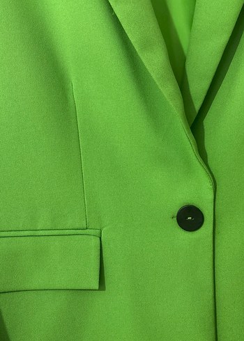 Yeşil Kadın Düz Kesim Ceket - Görsel 2