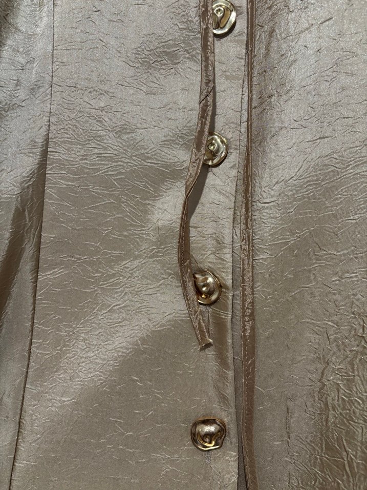 Düğmeli Parlak Altın Ceketi - Görsel 2