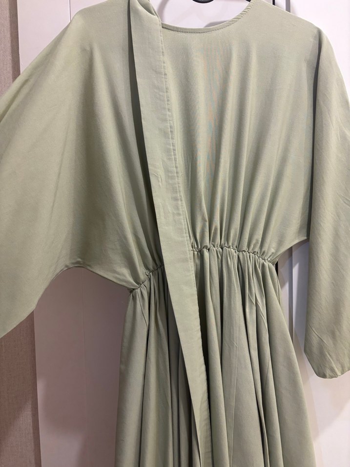 Kadın Haki Uzun kiloş Elbise - Görsel 3