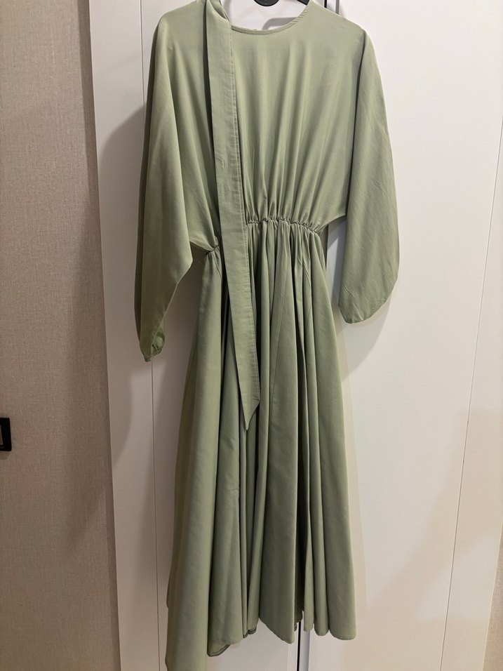 Kadın Haki Uzun kiloş Elbise - Görsel 2
