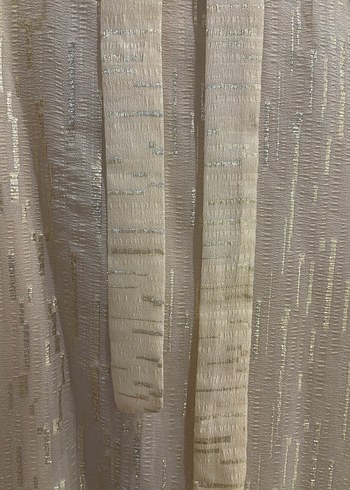 Bej Parlak Uzun  Elbise abiye - Görsel 2