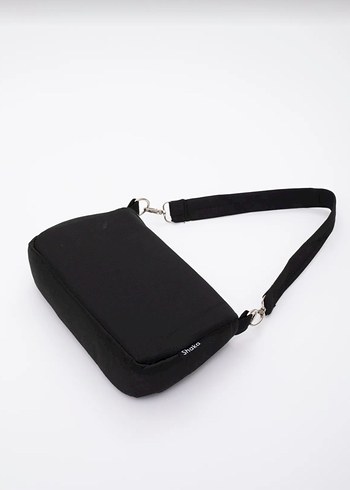 Siyah Süet Fermuarlı Kadın Çanta - Görsel 3