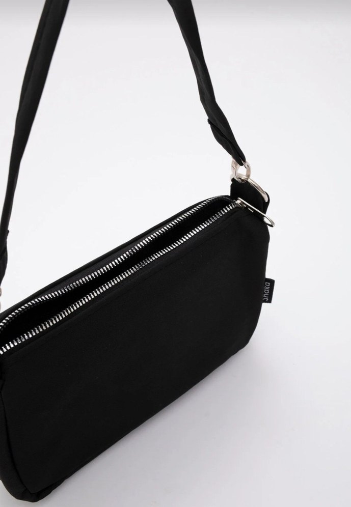 Siyah Süet Fermuarlı Kadın Çanta - Görsel 2