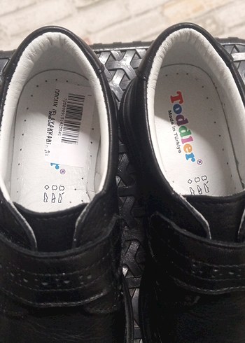 Kemerli hakiki deri Siyah Erkek Çocuk Özel Ayakkabı - Görsel 2