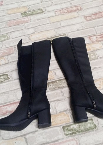 Kadın Siyah Topuklu Dizüstü Bot - Görsel 3