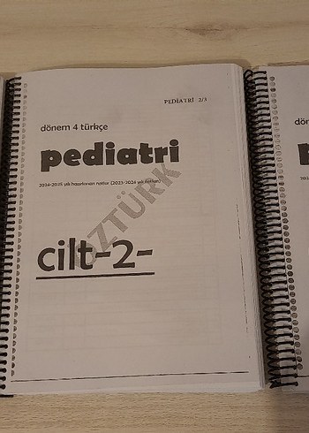 Pediatri - 3 cilt Hacettepe tıp dönem 4 notları, Türkçe - Görsel 2