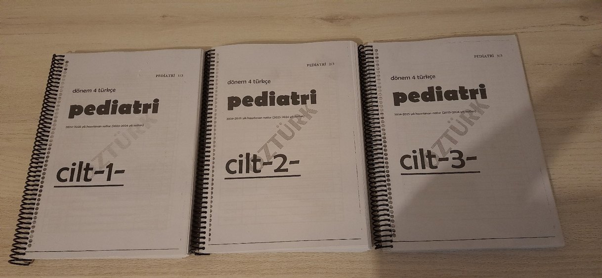 Pediatri - 3 cilt Hacettepe tıp dönem 4 notları, Türkçe - Görsel 2