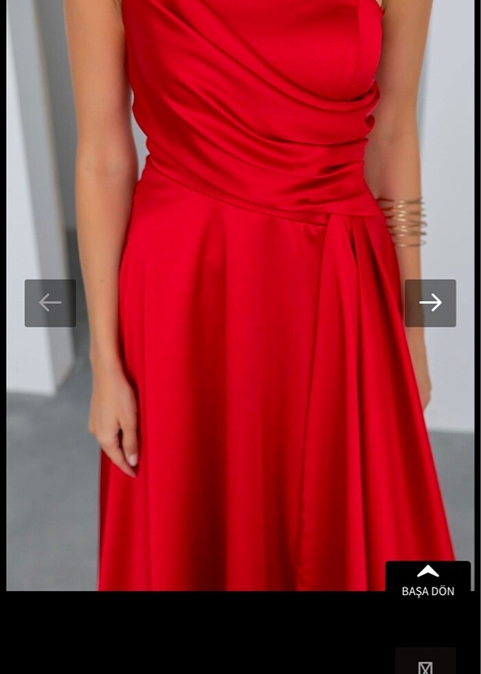 Kırmızı abiye elbise - Görsel 4