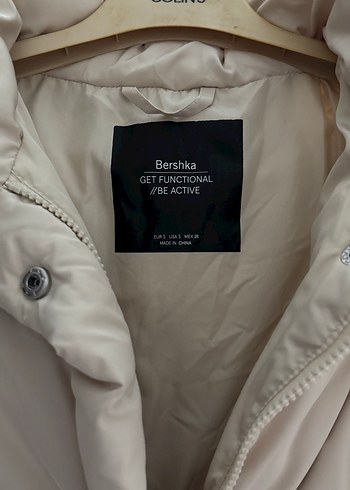 Bej Düğmeli Kadın Kışlık Mont - Görsel 3