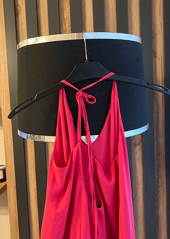 Kırmızı Uzun Kadın Tulum - Görsel 2