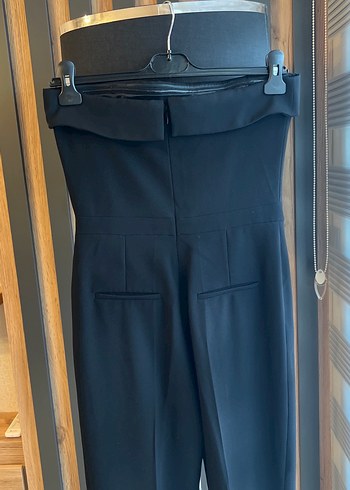 Kadın Siyah Uzun Askılı Tulum - Görsel 4