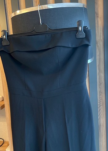 Kadın Siyah Uzun Askılı Tulum - Görsel 2