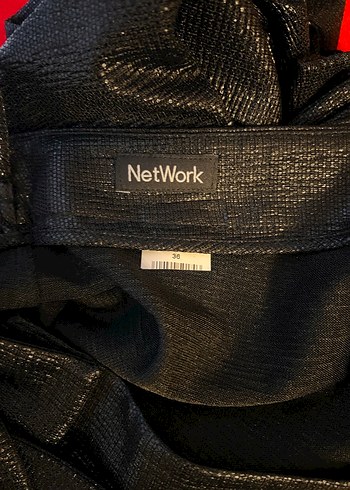 Kadın Siyah Kuşaklı Uzun Kumaş Pantolon - Görsel 3