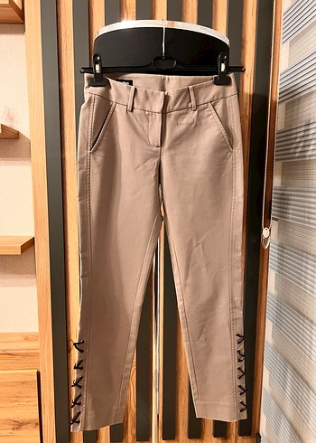Vizon Kadın Kumaş Pantolon Midi Boy - Görsel 3