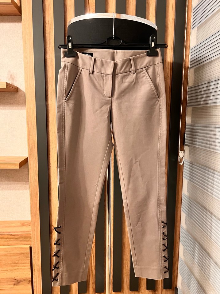 Vizon Kadın Kumaş Pantolon Midi Boy - Görsel 3