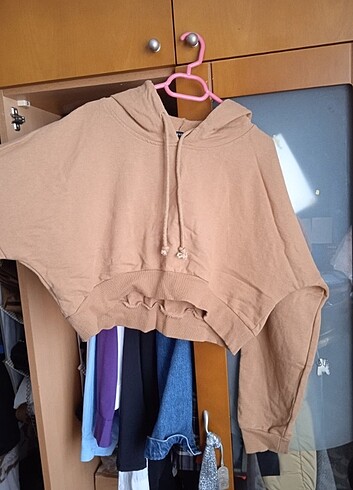 Camel crop sweatshirt
