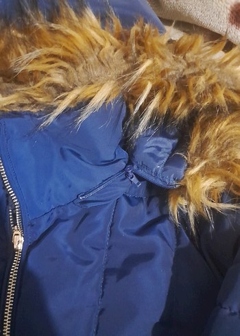 Lcw Kürklü Mavi Kadın Kışlık Mont - Görsel 5