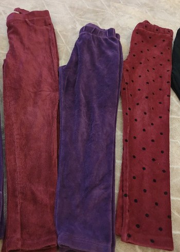 Bordo Örgü kadife kız Taytı - Görsel 3