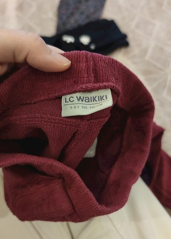 Bordo Örgü kadife kız Taytı - Görsel 5