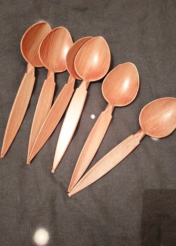 Bej Renkli Ahşap Kaşık Seti - Görsel 2