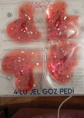 4'lü Kırmızı Kalp Jel Göz Pedi - Görsel 3