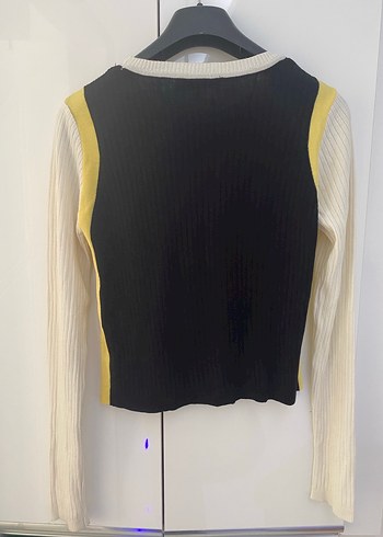 Koton Sarı Detaylı Siyah Kadın Triko Sweatshirt