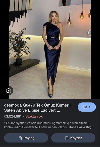 Taşlı Kemerli Elbise