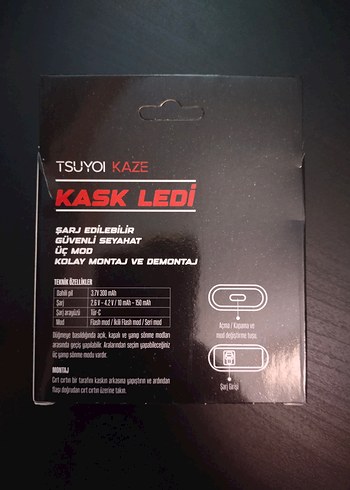 Kask Ledi - 3 Modlu, Çakarlı Kask İkaz Lambası - Görsel 5