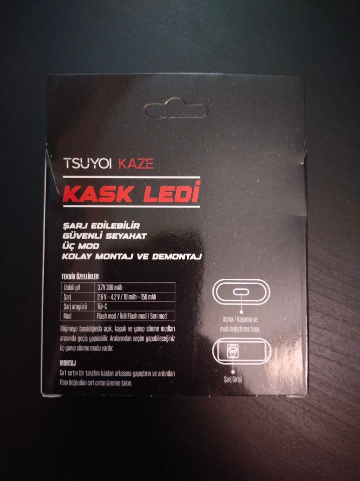 Kask Ledi - 3 Modlu, Çakarlı Kask İkaz Lambası - Görsel 5
