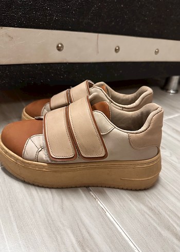 Bej Kadın Platform Spor Ayakkabı - Görsel 2