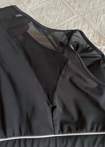 Siyah Midi Atletik Spor Sütyeni - Görsel 5