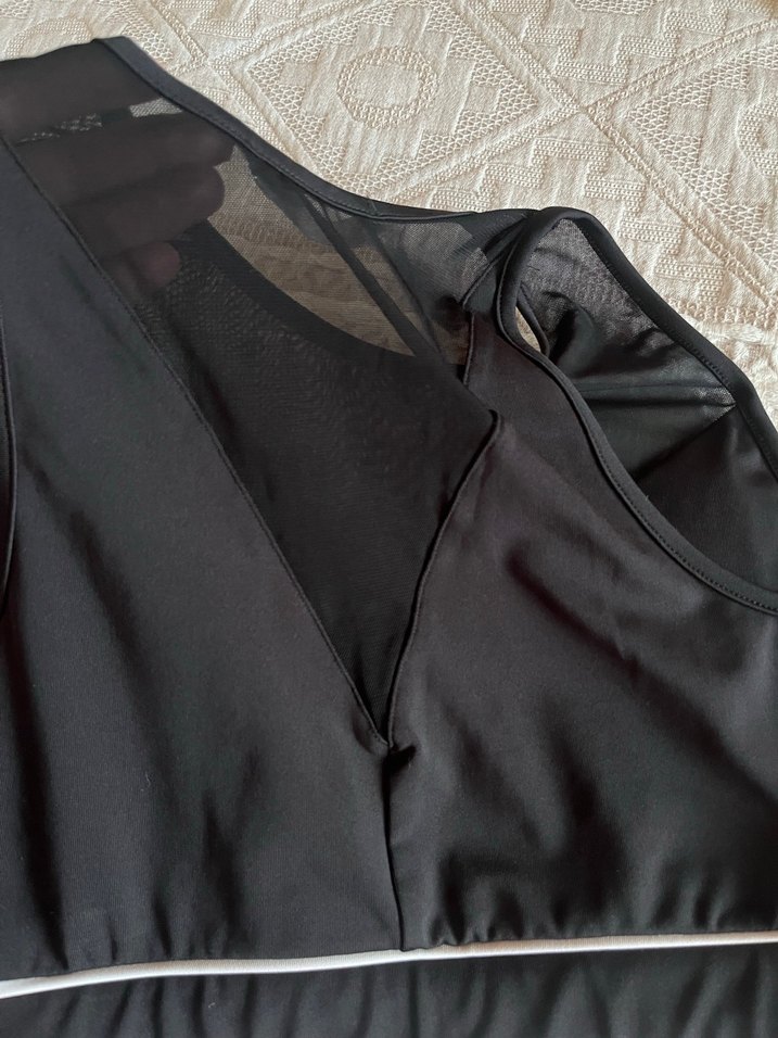 Siyah Midi Atletik Spor Sütyeni - Görsel 5