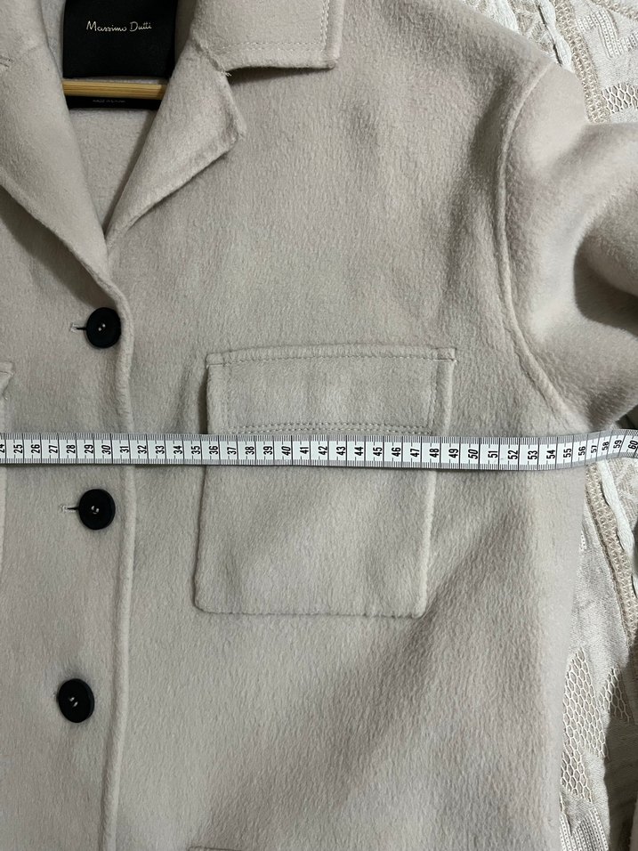 Düğmeli Bej Midi Kadın Kaban - Görsel 4