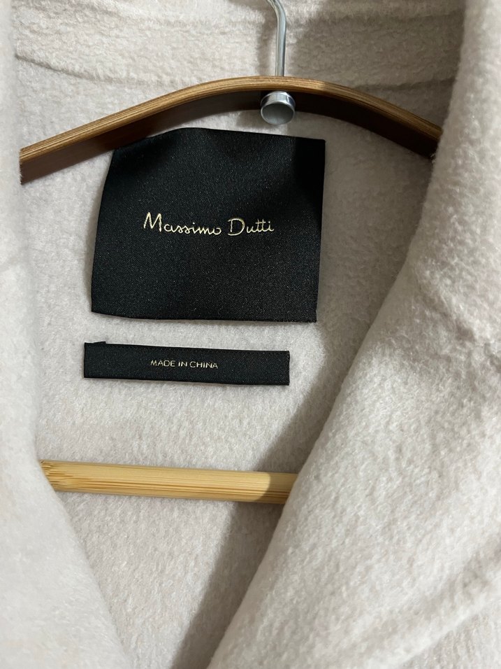 Düğmeli Bej Midi Kadın Kaban - Görsel 5