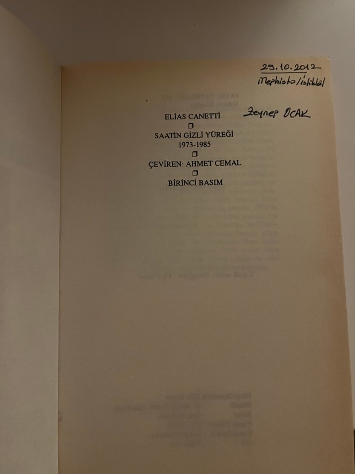 Saatin Gizli Yüreği - Elias Canetti - Görsel 2