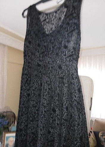 ŞIK Üst kadife iç kumas Elbise - Görsel 3